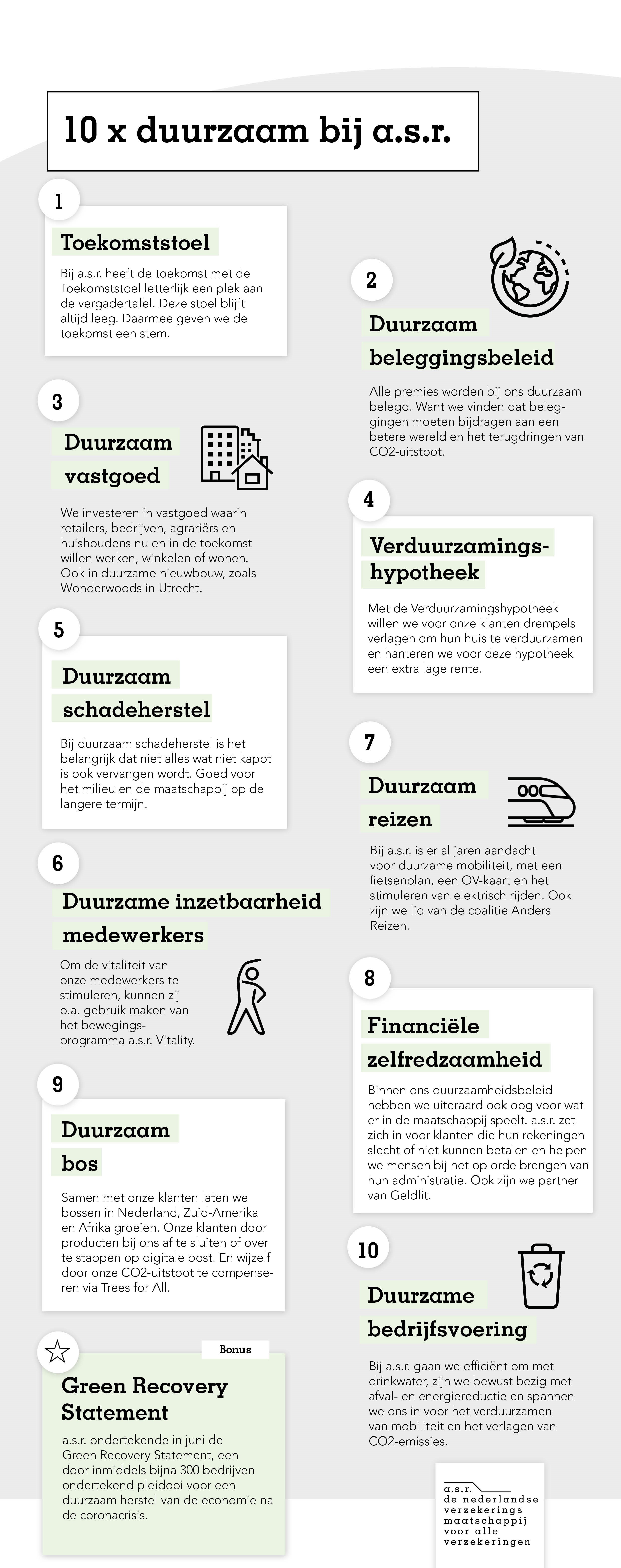 10 x duurzaam bij a.s.r. [infographic]