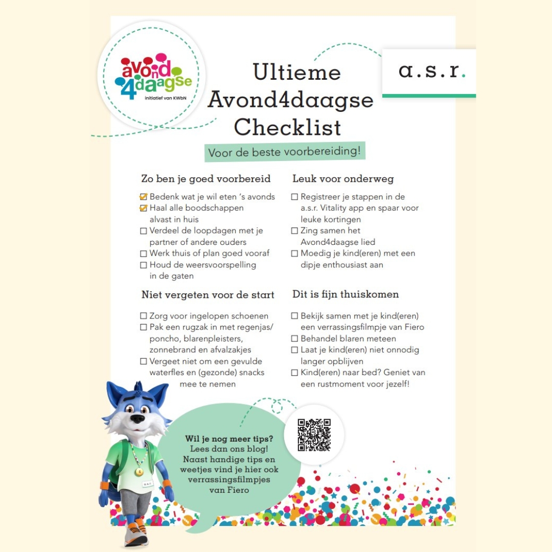 De Ultieme Avond4daagse checklist